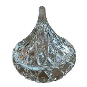 GODINGER CRYSTAL HERSHEY KISS CANDY DISH 5” WIDE 6” TALL